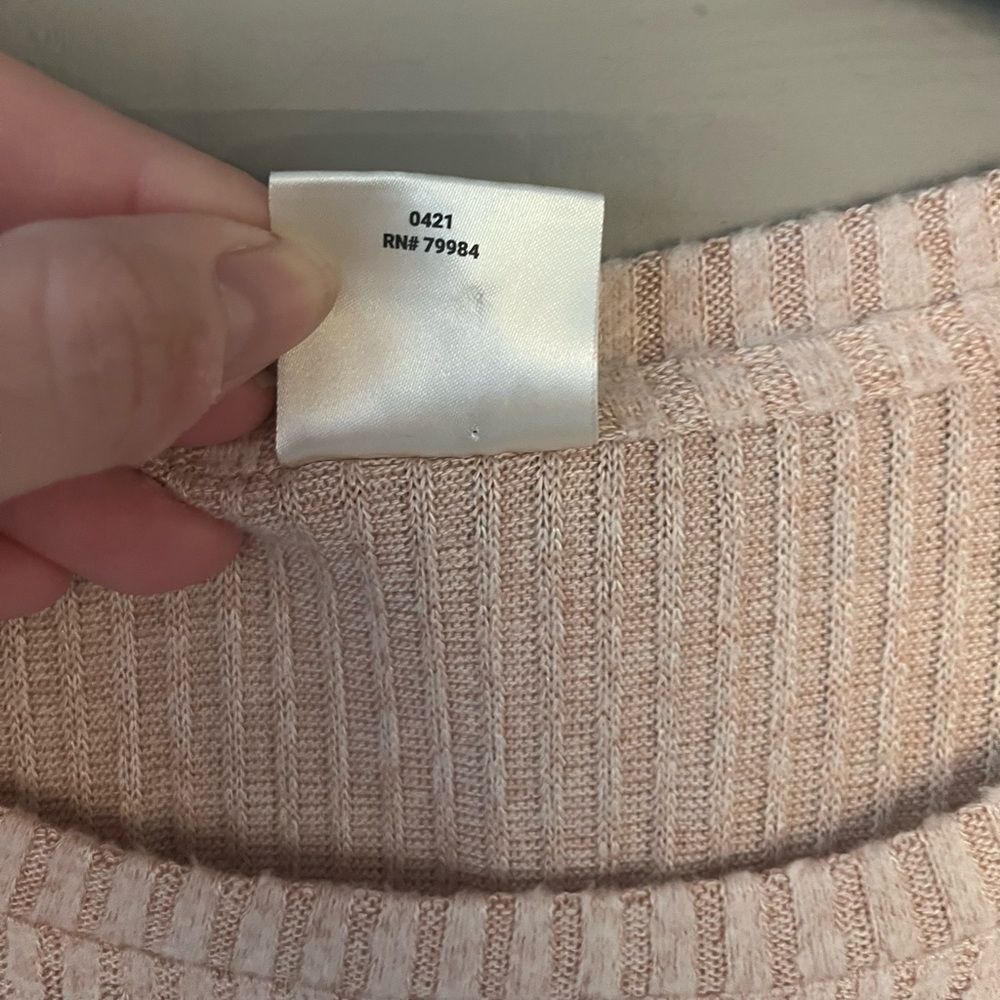 SOMA BRUSHED COZY Rib Sleep Tank cream/tan color size L EUC soft comfy - Picture 3 of 5